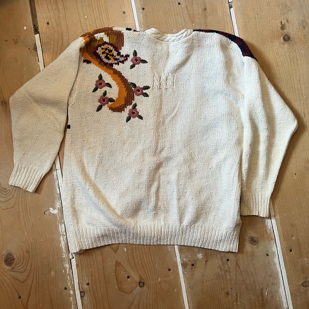 Vintage floral knit sweater - Picture 7 of 11